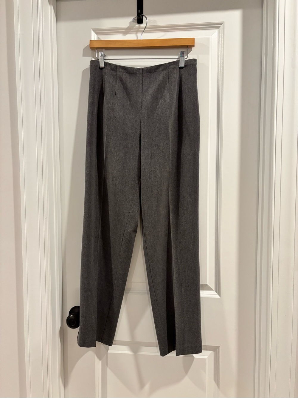 JM Collection Petite Gray Straight Dress Pants